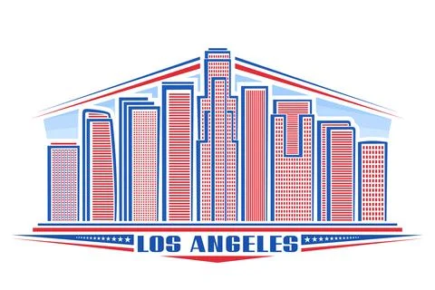 Vector illustration of Los Angeles Stock Illustration