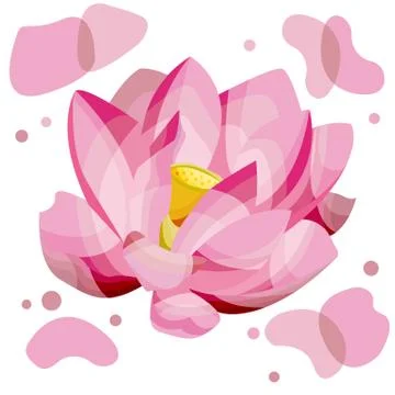 Vector illustration of a Lotus. Stock Illustration