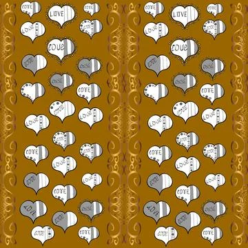 Vector illustration. Love design with different elements. Valentines day backgro 库存插图