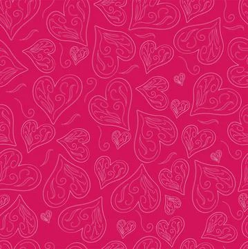 Vector illustration. Love theme. Seamless pattern. Delicate pink range. Stock Illustration