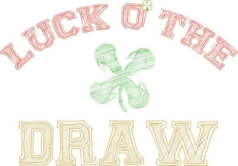 Vector illustration of Luck o the draw Stock Illustration
