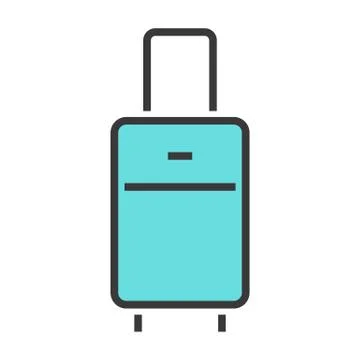 Vector illustration of a luggage. Stock Illustration