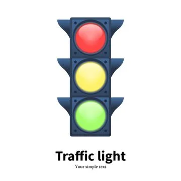 Vector illustration luminous traffic light signal Stock Illustration