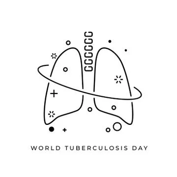 Vector illustration of a lungs for World Tuberculosis Day. Stock Illustration