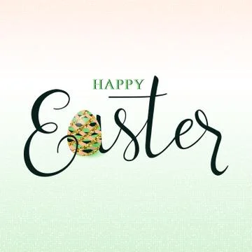 Vector illustration of luxury happy easter greeting card Stock Illustration