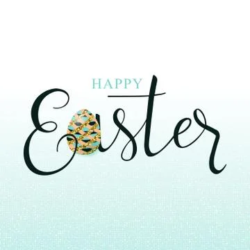 Vector illustration of luxury happy easter greeting card Stock Illustration