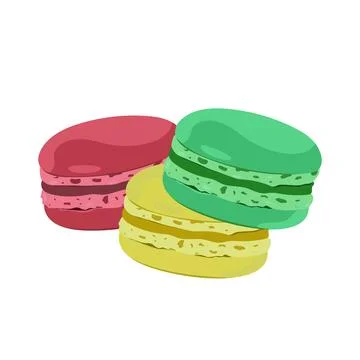 Vector illustration of a macaroon isolated on a white background. Stock Illustration