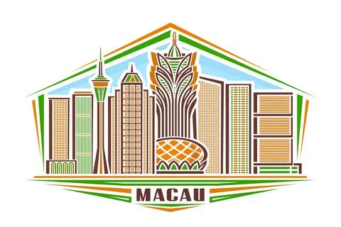 Vector illustration of Macau Illustrazione stock