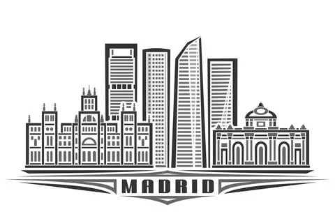 Vector illustration of Madrid Ilustración de archivo