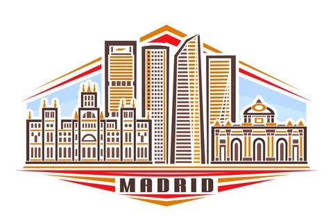 Vector illustration of Madrid Ilustración de archivo