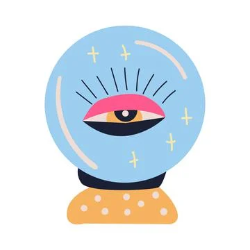 Vector illustration of a magic ball. Vector concept. Vector icon. The art of 스톡 일러스트
