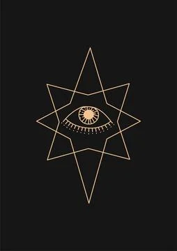 Vector illustration of a magic eye. Stock Illustration