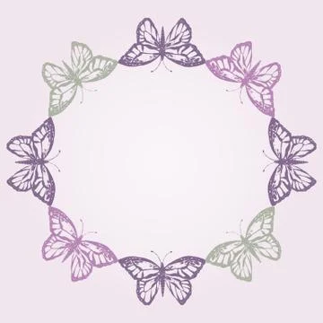 Vector illustration with magic hand drawn butterfly Stockillustratie