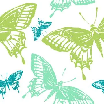 Vector illustration with magic hand drawn butterfly Stock Illustration