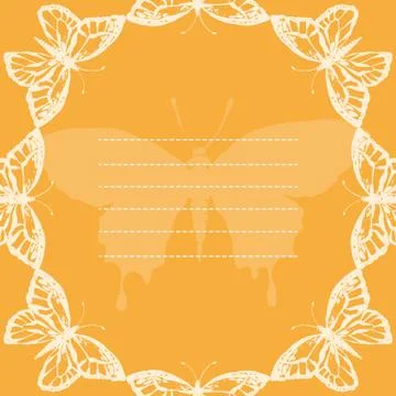 Vector illustration with magic hand drawn butterfly Illustrazione stock