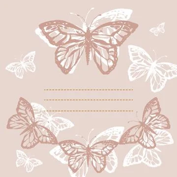 Vector illustration with magic hand drawn butterfly Stockillustratie