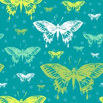 Vector illustration with magic hand drawn butterfly Illustrazione stock