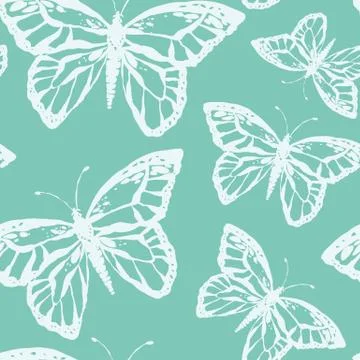 Vector illustration with magic hand drawn butterfly Stock Illustration