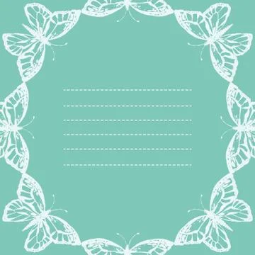 Vector illustration with magic hand drawn butterfly イラスト素材