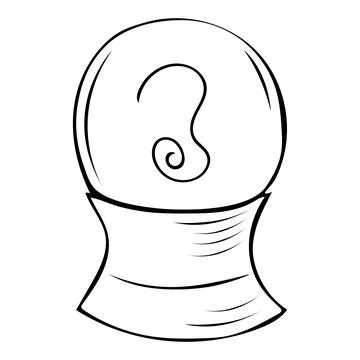 Vector illustration of a magical witch ball for predicting the future with a Stock Illustration