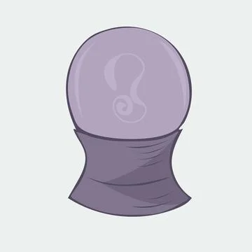 Vector illustration of a magical witch ball for predicting the future with a Stock Illustration
