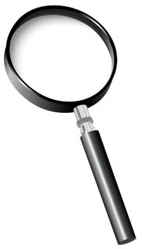 Vector illustration of magnifier isolated on white Stock Illustration