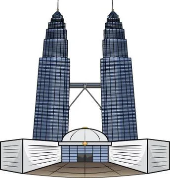 Vector illustration of  MalaysiaTower Stock Illustration
