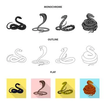 Vector illustration of mammal and danger symbol. Set of mammal and medicine Stock Illustration