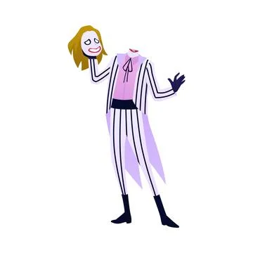Vector illustration with man holding his head in his hands in a striped suit Stockillustratie