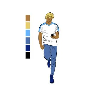 Vector illustration of a man. Stock Illustration