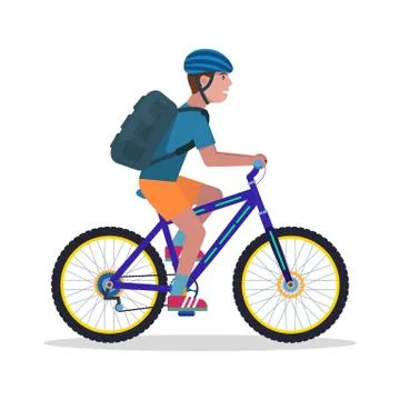 Vector illustration man on a mountain bicycle Illustration