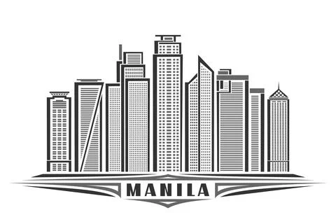 Vector illustration of Manila Ilustración de archivo