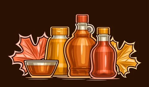 Vector illustration for Maple Syrup Иллюстрация
