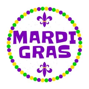 Vector illustration of Mardi Gras background with typography text Illustrazione stock
