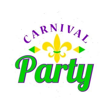 Vector illustration of Mardi Gras background with typography text Stock Illustration