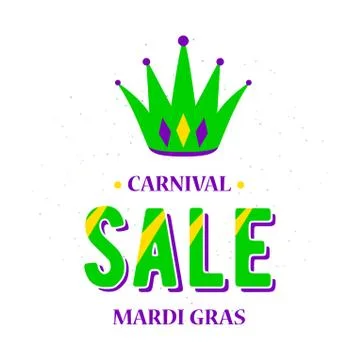 Vector illustration of Mardi Gras background with typography text Stock-Illustration