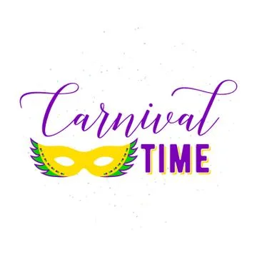Vector illustration of Mardi Gras background with typography text 库存插图