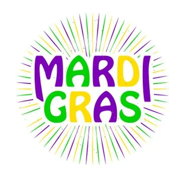 Vector illustration of Mardi Gras background with typography text Stock-Illustration