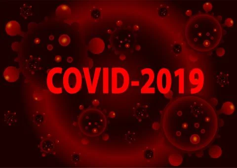 Vector illustration marked as infected with a coronavirus named Covid-19. Illustrazione stock