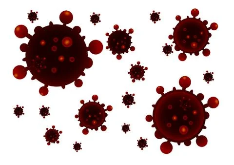 Vector illustration marked as infected with a coronavirus named Covid-19. Illustrazione stock