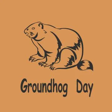 Vector illustration marmot icon. Groundhog Day Stock Illustration