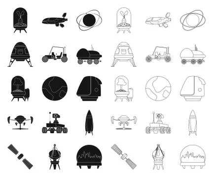 Vector illustration of mars and space icon. Set of mars and planet vector icon Stock Illustration