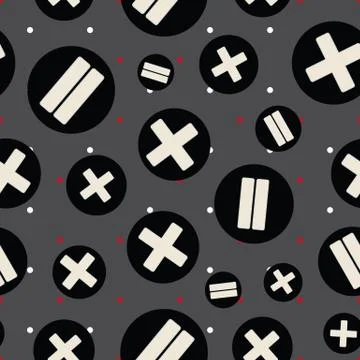 Vector illustration of math symbols. Stock Illustration