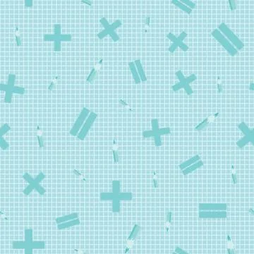 Vector illustration of math symbols. Stock Illustration