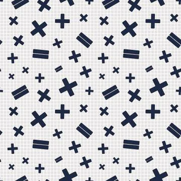 Vector illustration of math symbols. Stock Illustration