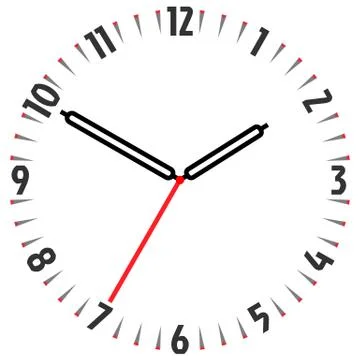 Vector illustration of mechanical clock. Stock Illustration