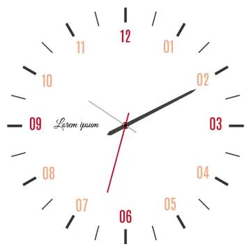 Vector illustration of mechanical clock Stock Illustration
