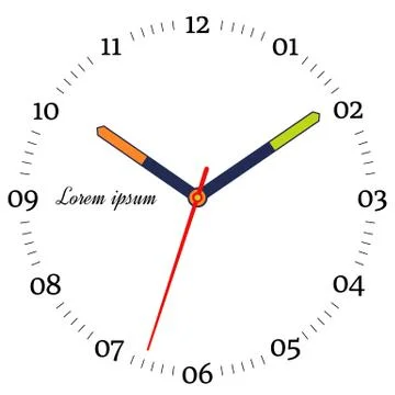 Vector illustration of mechanical clock Stock Illustration