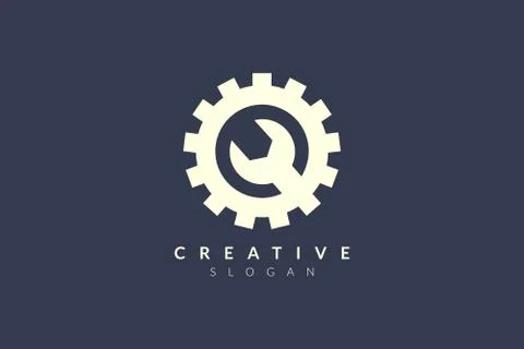 Vector illustration of mechanical equipment shape. Minimalist and simple logo Stock Illustration