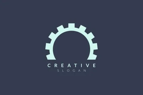 Vector illustration of mechanical equipment shape. Minimalist and simple logo Stock Illustration